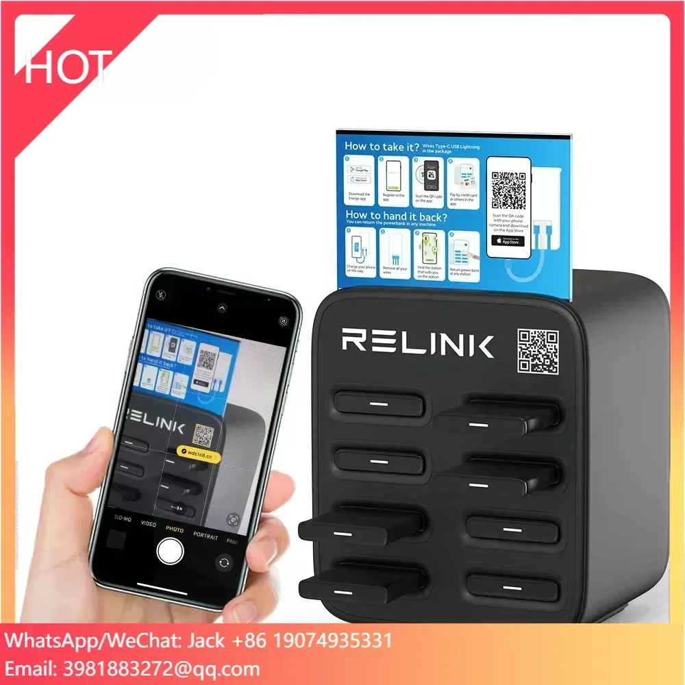 Hot Selling 4G Wifi Share Power Bank Rental Station 8Slots Power Banks Power Station For Hotel Restaurant Hospital Bar