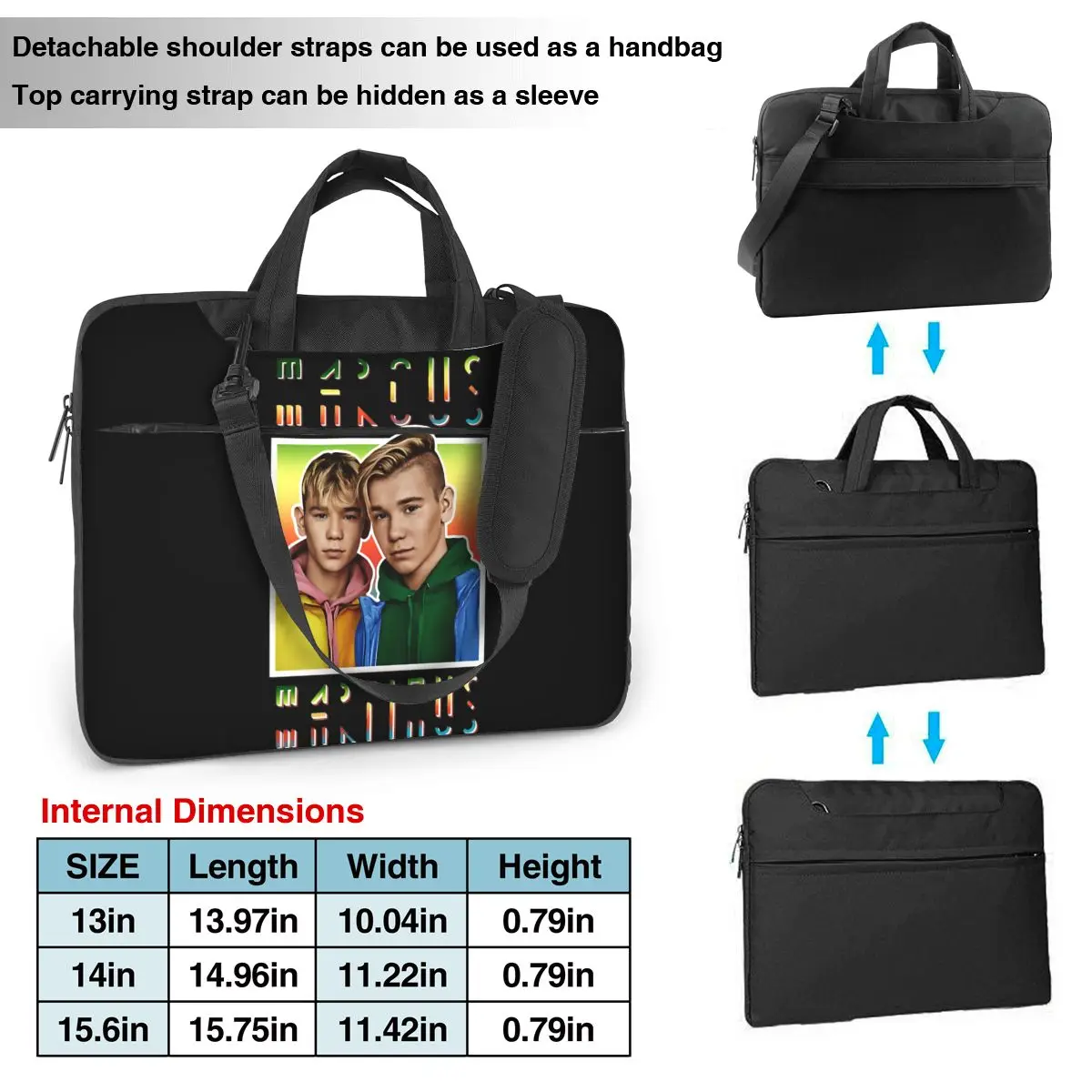 Marcus Martinus Laptop Bag Sleeve 2024 Eurovisioned Portable Notebook Pouch 13 14 15 Stylish For Macbook Pro Lenovo Computer Bag