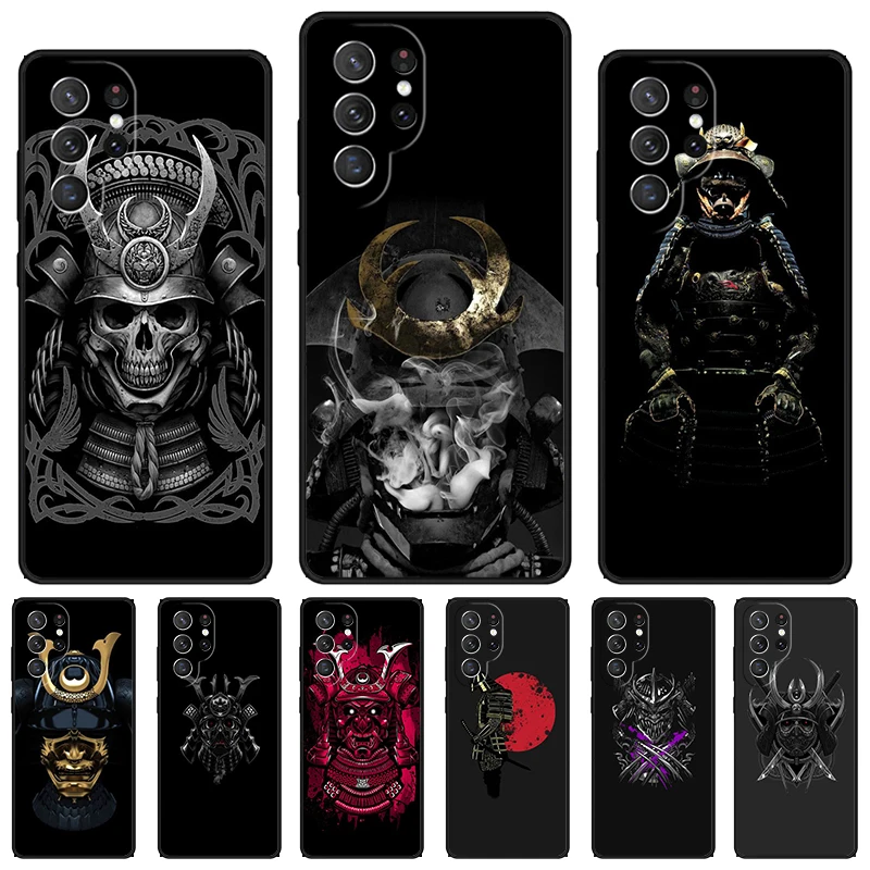 Samurai Mask Helmet phone case For Samsung Galaxy S24 S23 S22 Ultra Note 10 20 Plus S8 S9 S10 S20 S21 FE Cover