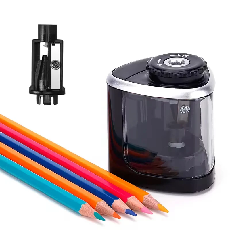 Portable Electric Auto Pencil Sharpener 6-8mm Desktop Stationery Cutter For Students School Office Artists Kids Adults Use Tool
