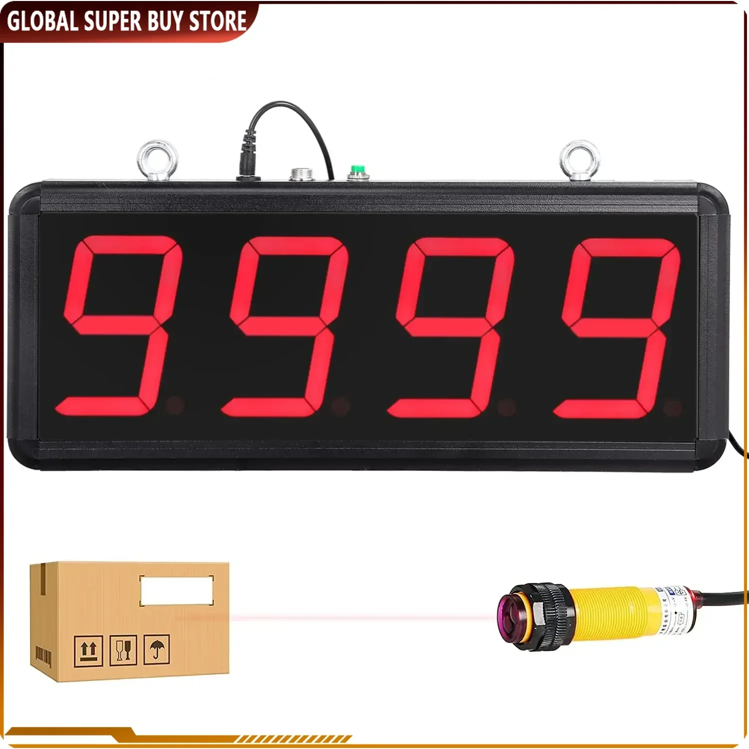 Large Screen Infrared Sensor Counter LED Digital Count Up Conveyor Counting Automatic 100-240V To 999999 Belts for