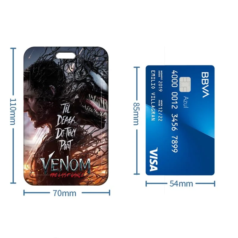 Venom The Last Dance Card Holder Lanyard พวงกุญแจประตูการ์ดสายคล้องคอ ID Credential Holder Key อุปกรณ์เสริมสําหรับชาย