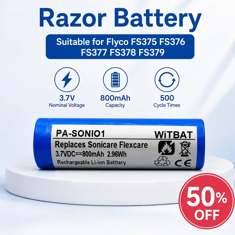 

Replacement Battery for Flyco FS375 FS376 FS377 FS378 FS379 Electric Shaver