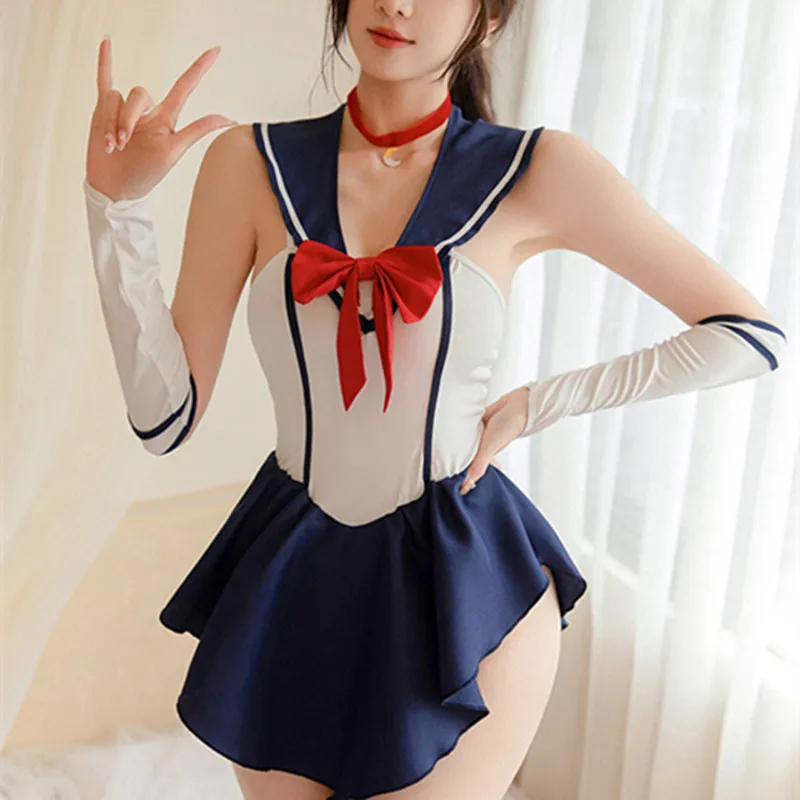 New Sexy Lingerie Campus anime Sailor JK Costume Uniform Temptation For Women Passion Summer Student Cosplay Dress Night Club