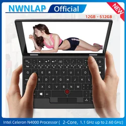 A7 MINI Touch Screen Notebook PC, laptops portáteis, Gemini Lake, 12GB, DDR4 - 512GB SSD, Intel N4000, Windows 10, 7