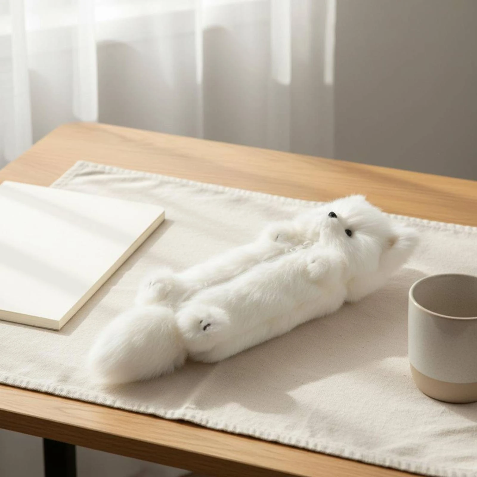 Animal Writing Instrument Case Fuzzy Fuzzy Animal Case Cute Creature Pouch Soft Feel Stationery Lightweight