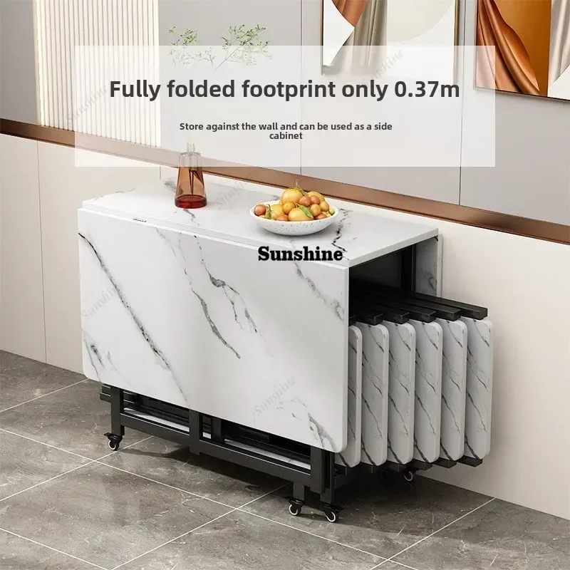 

Small Apartment, Square Table for 4 People and 6 People, Dining Table, Foldable, Rectangular, Household, Mobile.