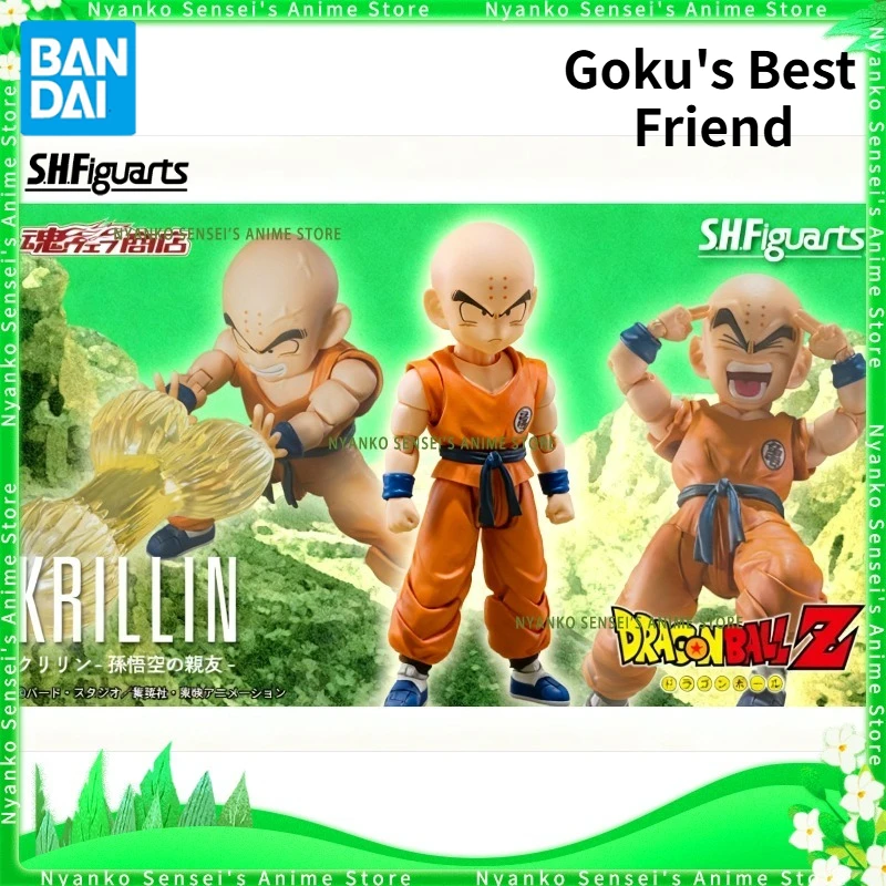 

In Stock Bandai Dragon Ball Z S.H.Figuarts Krillin Goku's Best Friend SHF Action Figure Anime Model Trendy Toy Doll Collectible