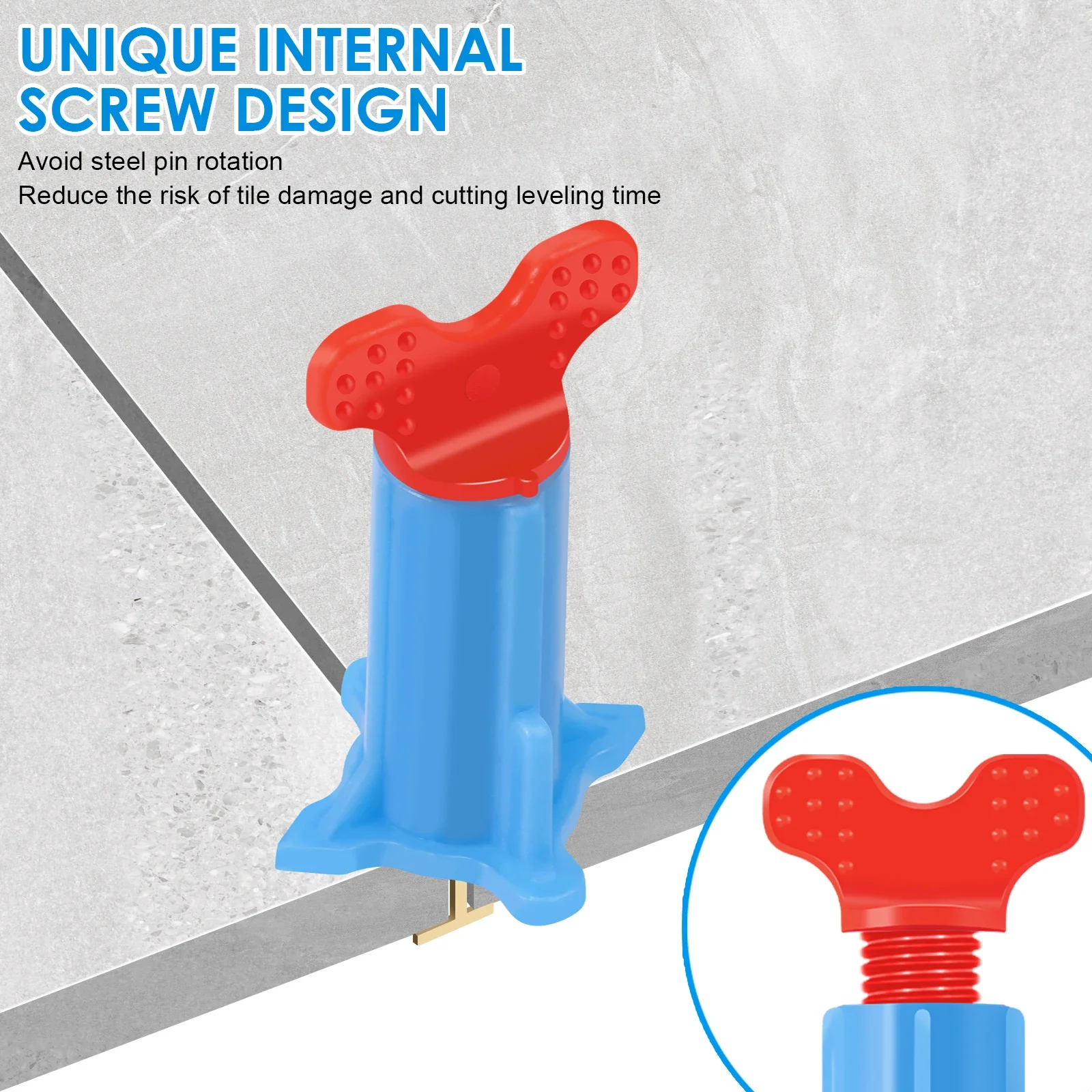 40/20PCS Tile Leveling System for Tile Laying Wall Leveler Wedges Alignment Spacers Fast Positioning Wall Tile Locator