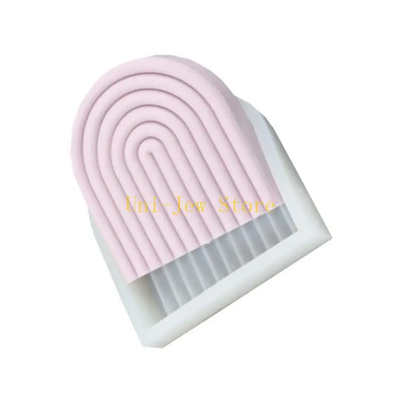 

40 ГБ форма для фруктового лотка, полуовальная Радуга, силиконовая форма для подставок из смолы для литья своими руками