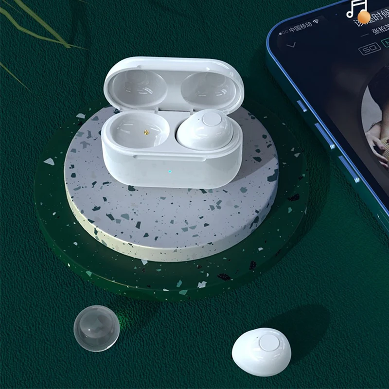 

Invisible Earphones Mini Headphones Bluetooth TWS Wireless Sleepwith Microphone HD Call Semi-In-Ear Earbuds Noise Reduction