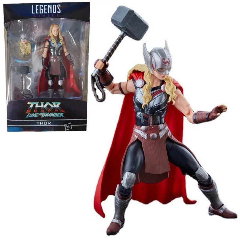 Figura de acción SHF Jane Foster Mighty Thor de Love and Thunder, 4 Vengadores, modelo articulado coleccionable para exhibición de adultos.