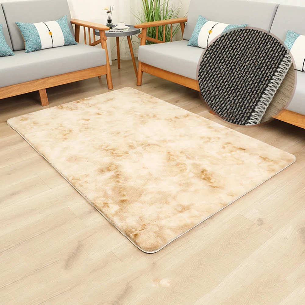 Brightly Colored Tie Dye Carpet for Decorative Use in Any Room Features Anti Slip Properties and Thickened Plush Material