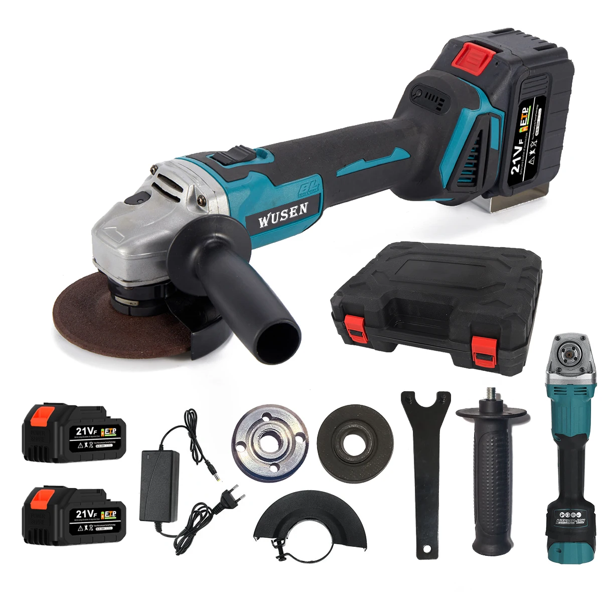 

21V Lithium Battery Cordless Electric 100mm 125mm One-hand Angle Grinder