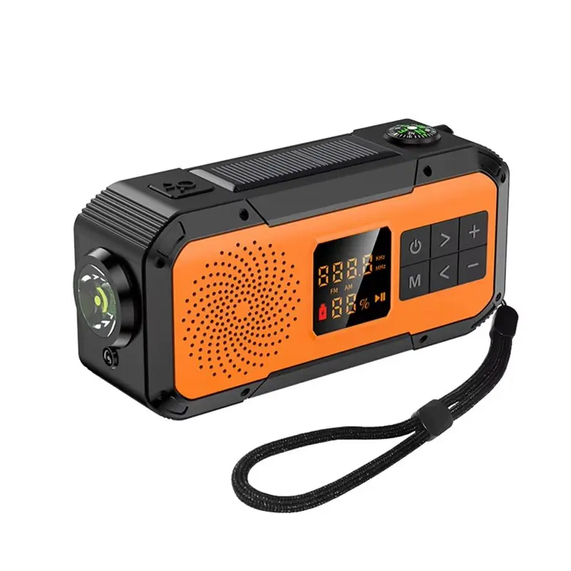 B68C Hand Crank Emergency Radio Solar Powered Radio Portable Radio For Outdoor Camping And Emergency