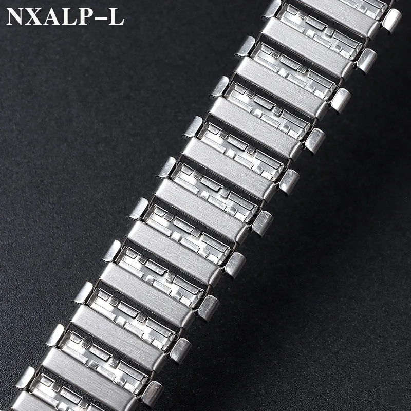 18mm-22mm Metal Elastic Strap For Casio F-91W A158/168 AQ230 AE1200/1300Width Adjustment Stretch Stainless Steel Watch Band