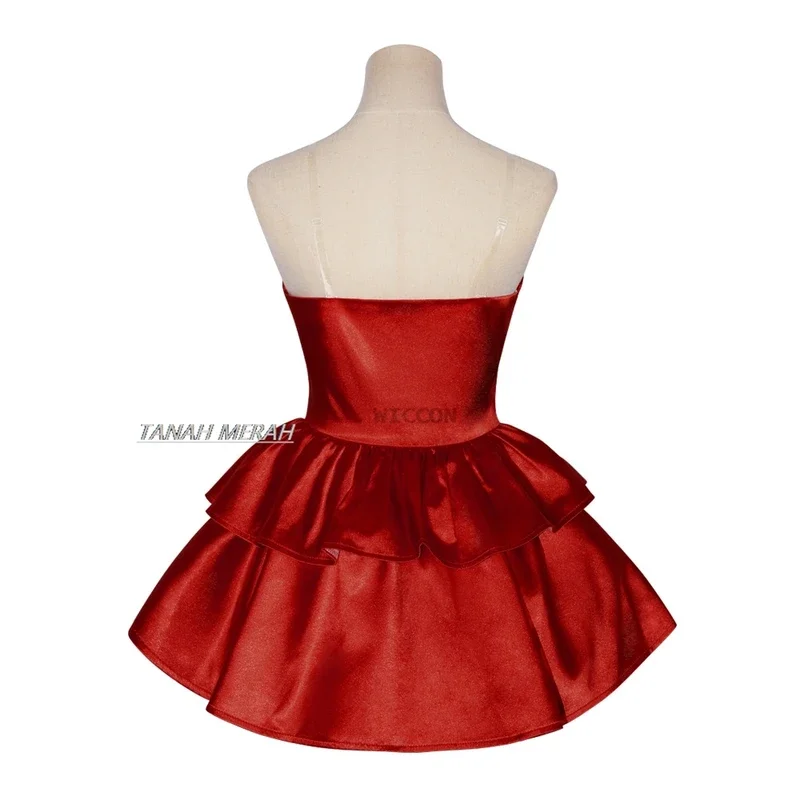 Anime Perfect Movie Blu Mima Kirigoe Costumi Cosplay Parrucca Abito rosso Donna Halloween Spaventoso Cartoon Party Gioco di ruolo Vestito operato