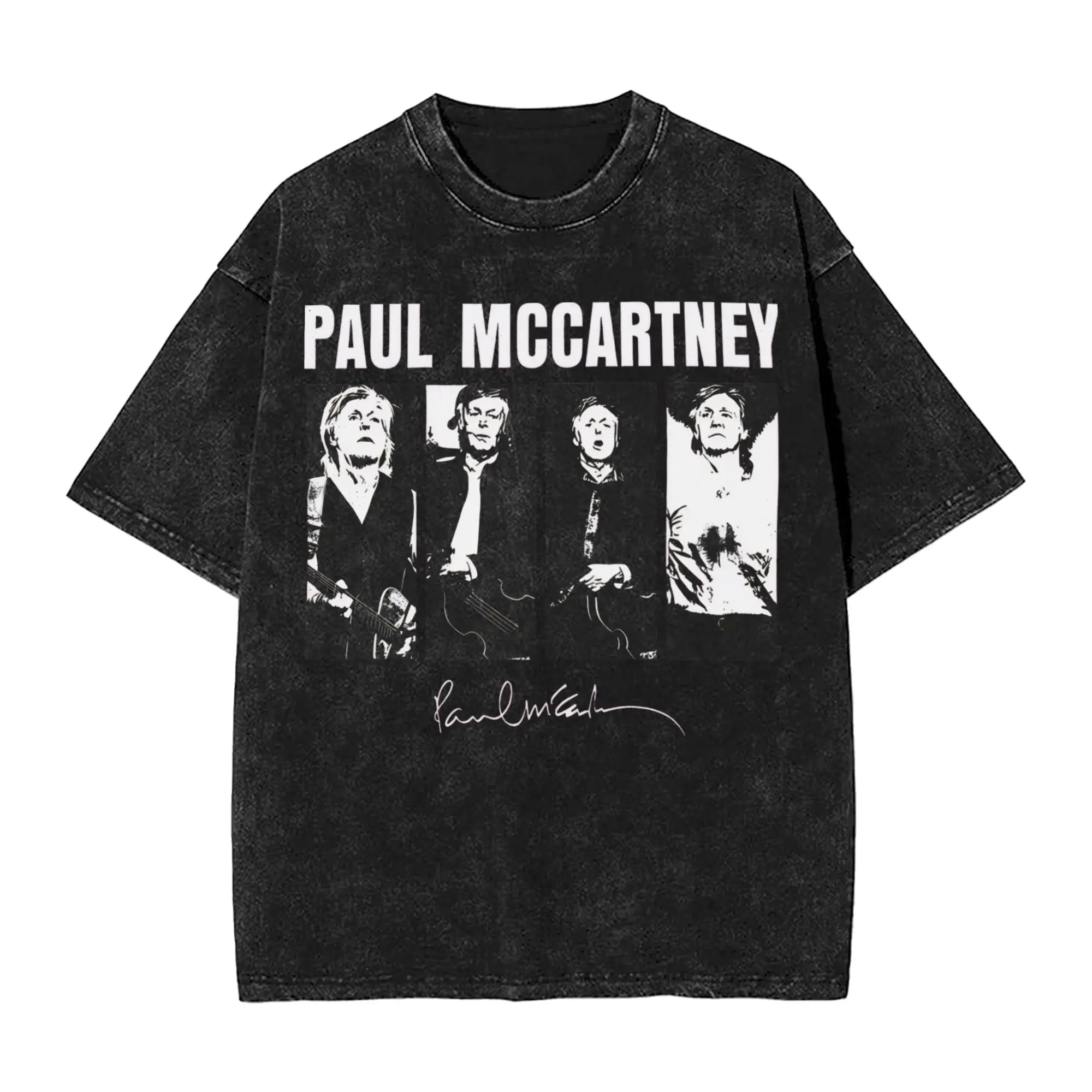 Graphic Printed Pauled McCartneyed Got Back Tour 2025 Washed T Shirt Outfit Harajuku T-Shirts  for Men Women Tee Shirt