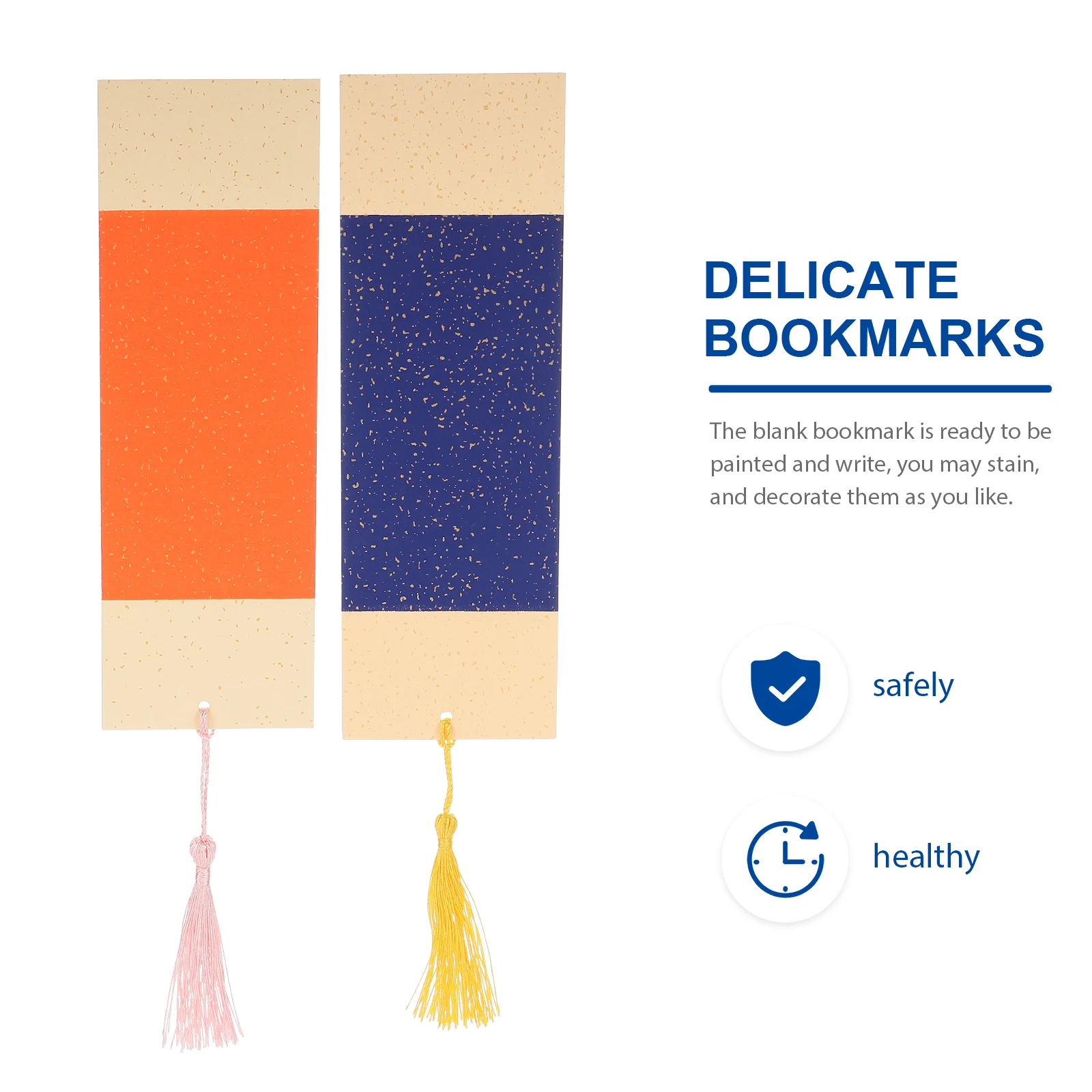 

Creative Batik Bookmarks 2 Packs Paper DIY Blank Delicate Wax Dyed Page Markers Tassel Student Craft Premium Easy Paint Long Use