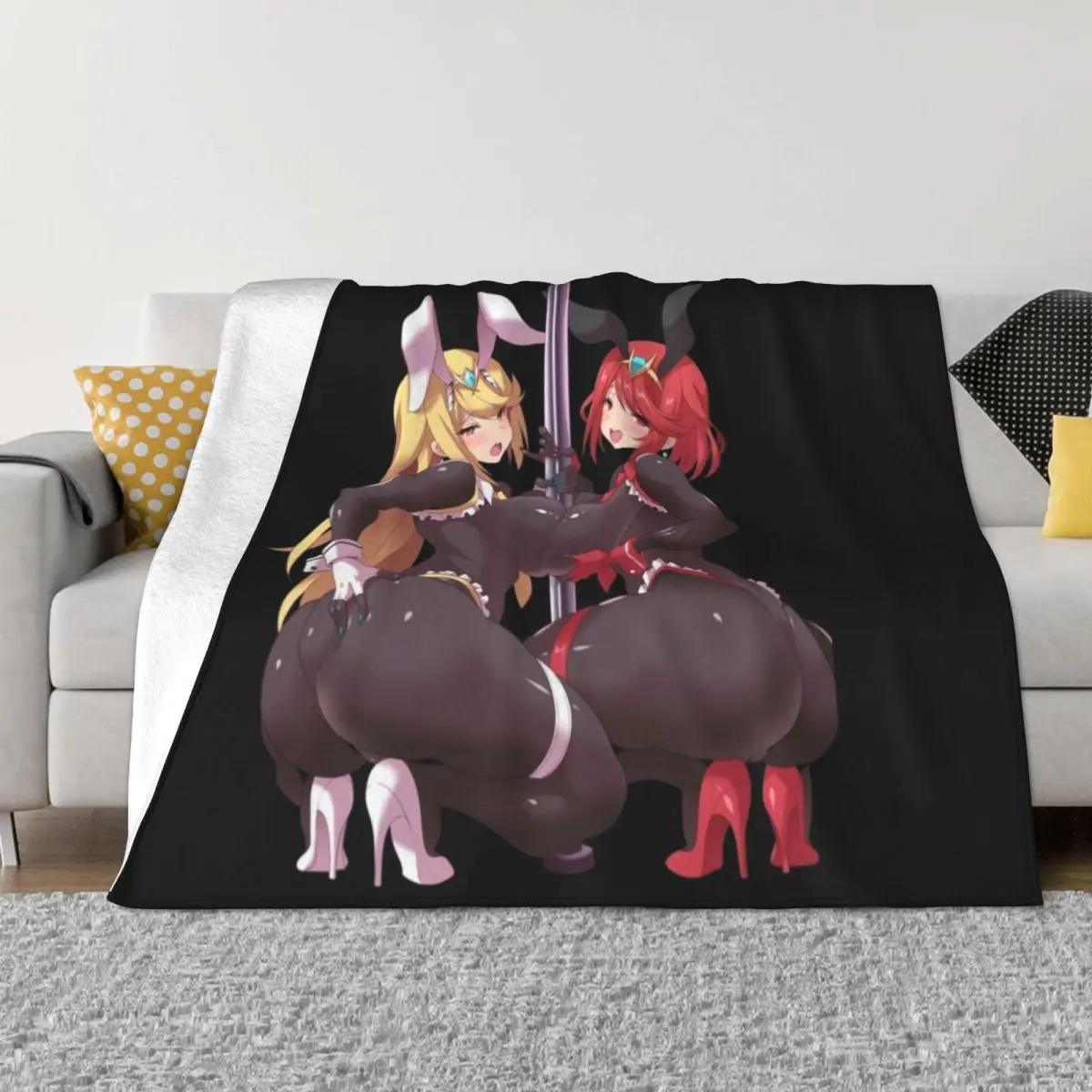 

Pyra & Mythra - 12 Classic . Throw Blanket anime blanket Summer Blanket Fluffy Soft Blankets warm blanket for winter