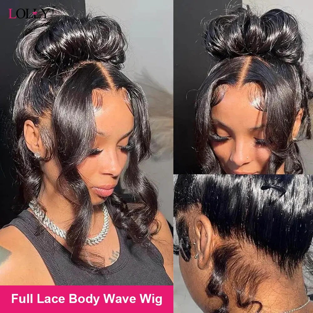 

Lolly Body Wave Lace Front Wig Full Lace Human Hair Wigs for Women Transparent Lace Frontal Wig Brazilian Remy Hair Wigs