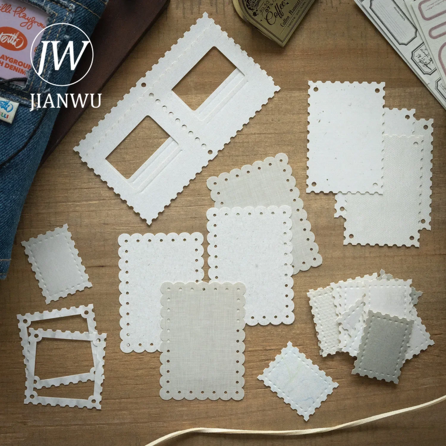 JIANWU Tender Letter Series Vintage Lace Border Hollow Collage Decor Material Creative DIY Junk Journal Stationery