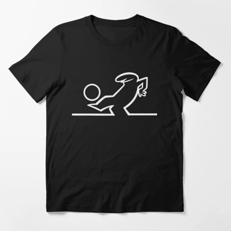 Asia Size S-5XL Kick The Ball  TShirt for Men Pointing Humor Casual Sweatshirts Tees Novelty Retro Loose Breathable Graphic Tops