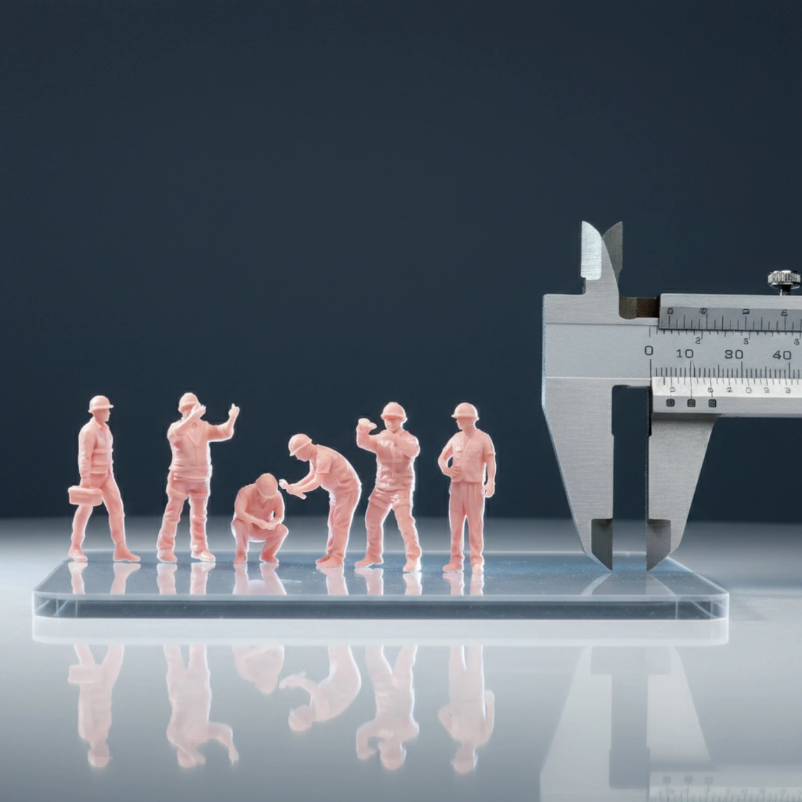 6 Pieces Miniature Construction Worker Figures Collectible Miniature Construction Worker Figurines Diorama Figures Exquisite