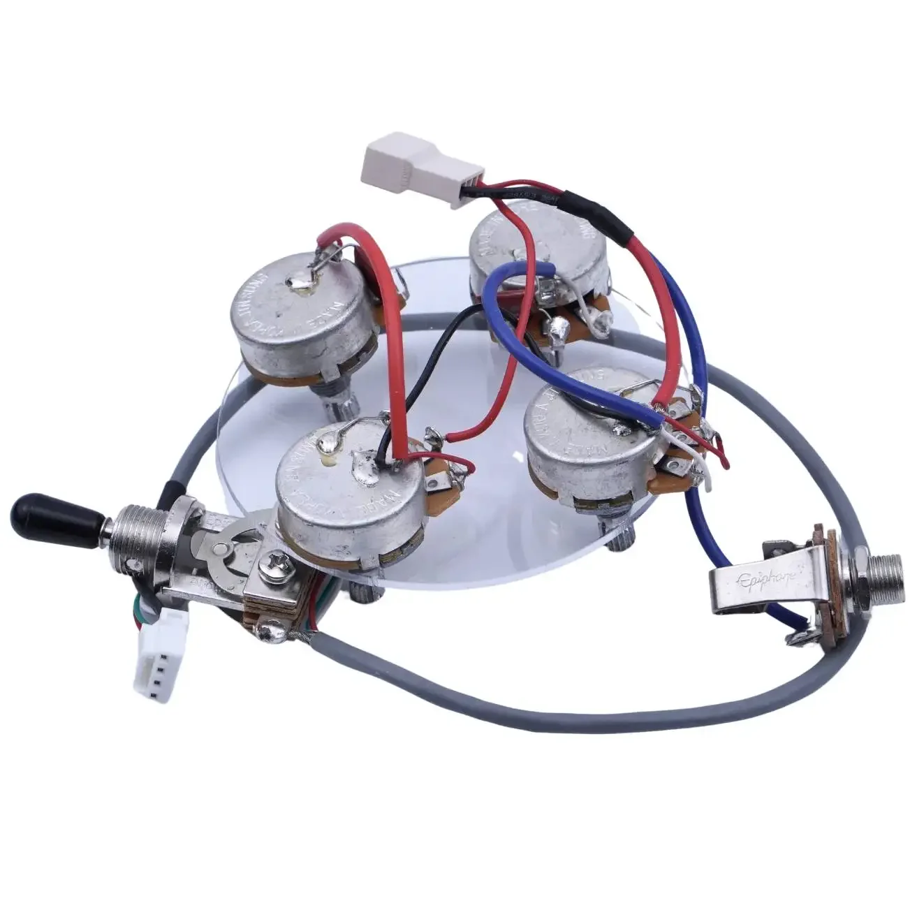 

1 Set Epiph LP Electric Guitar Pickup Wiring Harness Prewired Kit For LP SG DOT ( 1 Toggle Switch + 4 Pots + Jack )