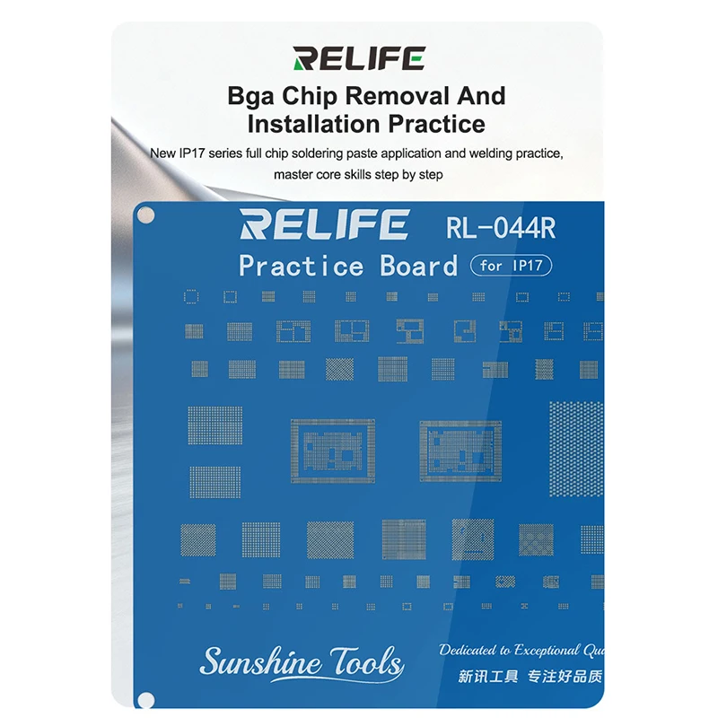 RELIFE RL-044R Welding Test Practice Board IP17 Series Full Chip Soldering Paste Application and Welding Practice