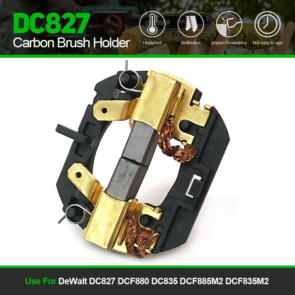 1Pc Replace Carbon Brush Holder With Brushes For DeWalt DC827 835 DCF880 DCF885M2 DCF835M2 Spare Part Accessories Fast Shipping
