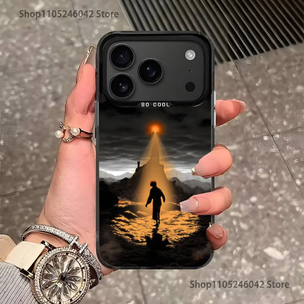 حلقات L-LordS R لهاتف Black Candy Matte Cover iPhone 17,16,15,14,13,12,11,Mini,Pro,E,SE4,XS,MAX #4