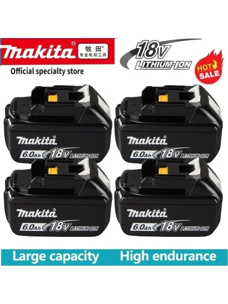 Akumulator Makita do elektronarzędzi Makita 18V 6.0Ah DDF487 DGA404 DTW700 DHP487 DTD173 BL1850 BL1860, zamiennik akumulatora litowo-jonowego — 2