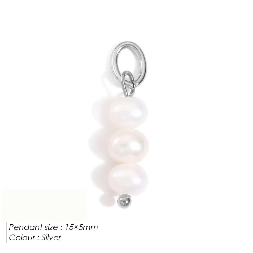 Natürlicher Süßwasserperlen-Anhänger 14K Vergoldeter Edelstahl Barocke Perlen-Charms für DIY Halsketten-Schmuckherstellung Zubehör – Detail 9