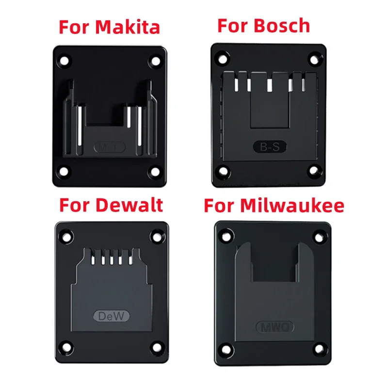 5 Pcs Wall Mounted Machine Storage Rack Power Tool Rack Bracket Fixture Base for Makita/Bosch/Dewalt/Milwaukee