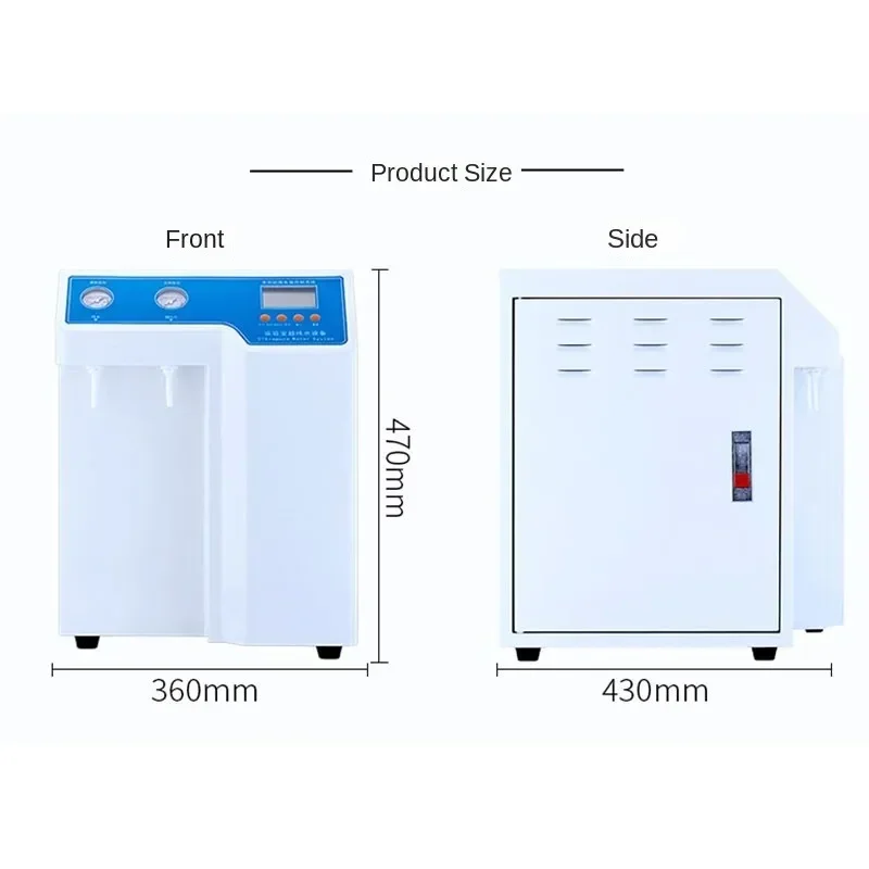 For 15L/h Laboratory ultrapure water machine scientific research deionized water machine equipment distilled water machine