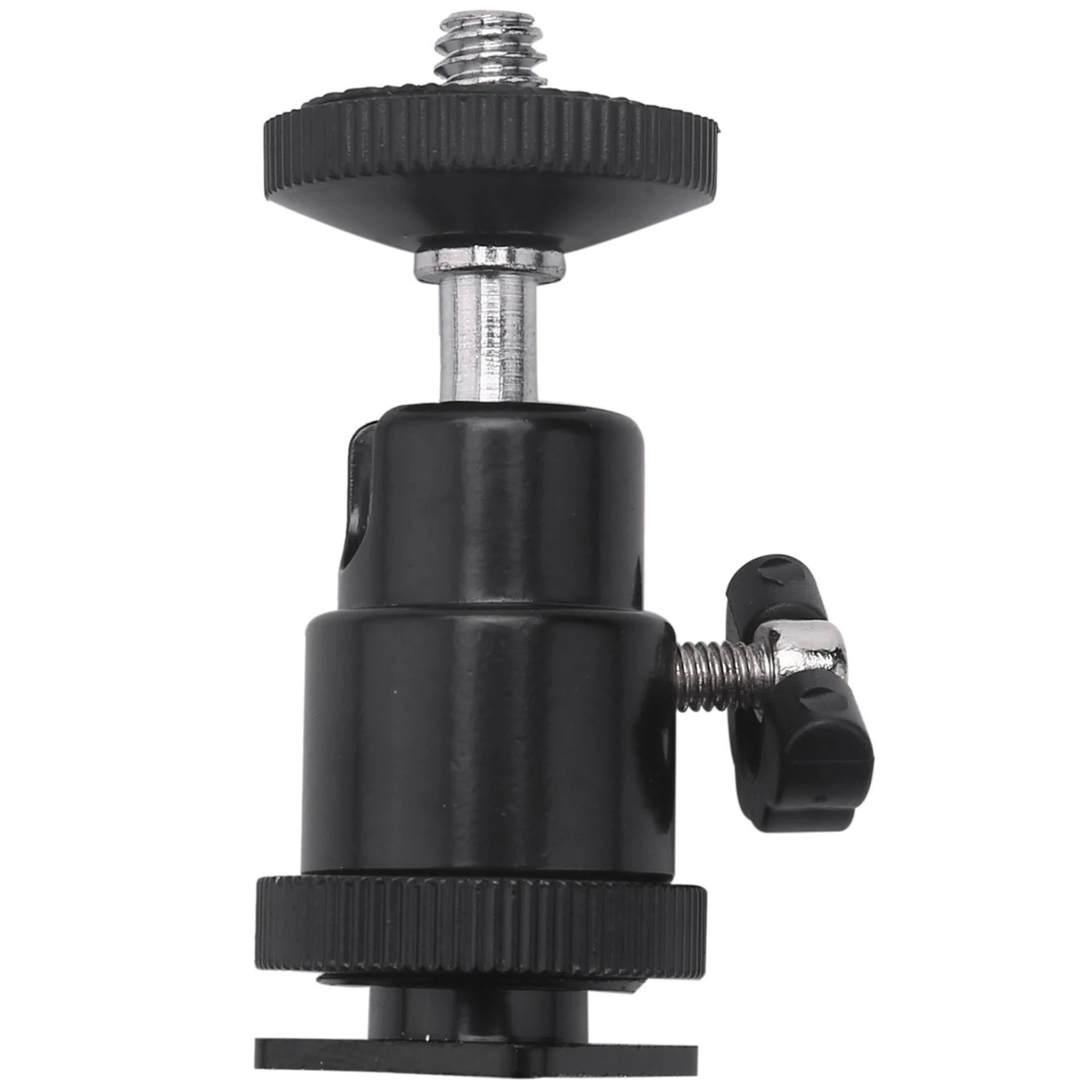 رأس كروي صغير مع محول تركيب الحذاء الساخن ، رأس دائري صغير لـ Dslr ، 360 درجة ، صغير ، 1/4 بوصة ، 4 عبوات