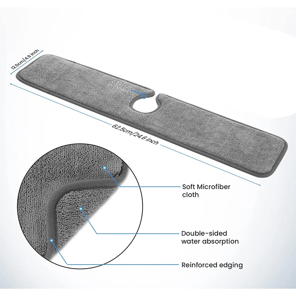 

LICE-Sink Splash Guard, Faucet Absorbent Mat For Kitchen, Dish Drying Mat Behind Faucet, Drying Pads For Countertop