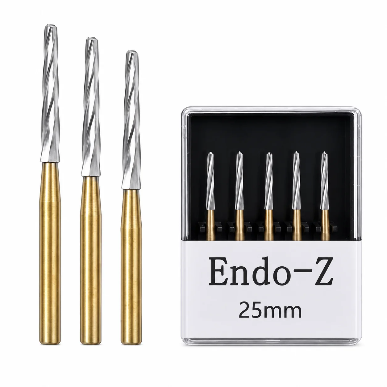 5Pcs Laboratory Tungsten Carbide Rotary Bur FG 1.6mm Shank Precision Micro Milling Bit Cross Cut Non-Cutting Tip 21/25/28mm