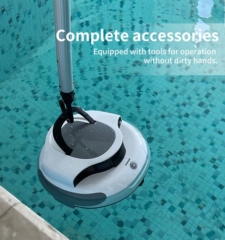 Swimming Pool Cleaning Robot Electric Automatic Pool Vacuum Cleaning Robot Intelligent Wireless Pool Robot Cleaner view 5