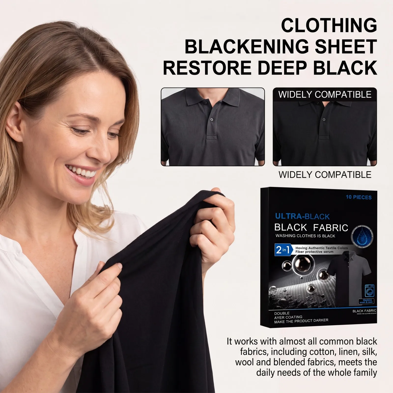 10/20/30 PCS Ultra Black Clothing Blackening Sheets Restore Deep Black Color Long Lasting Color Locking Fabric Care Laundry