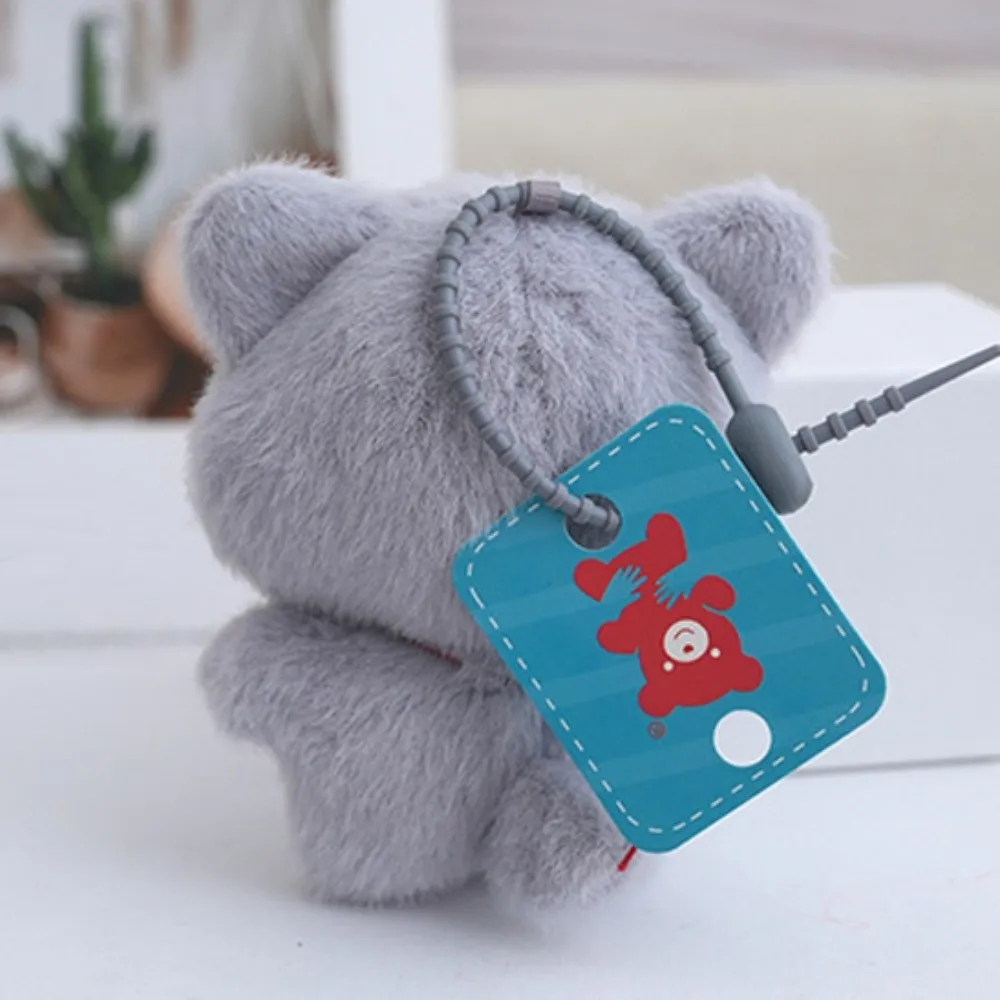 الإبداعية جرس القط ألعاب من نسيج مخملي المفاتيح الحيوانات Kawaii القط دمية قلادة لينة الراحة القط أفخم قلادة هدايا الاطفال