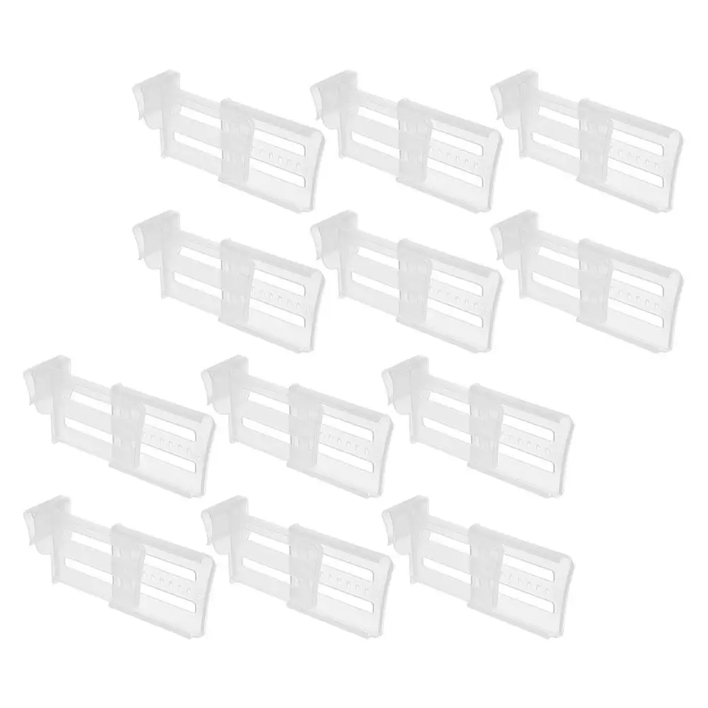 12Pcs Refrigerator Side Door Dividers Adjustable Expandable Fridge Storage Organizers for Bottles Cans Food Fridge Dividing Clip