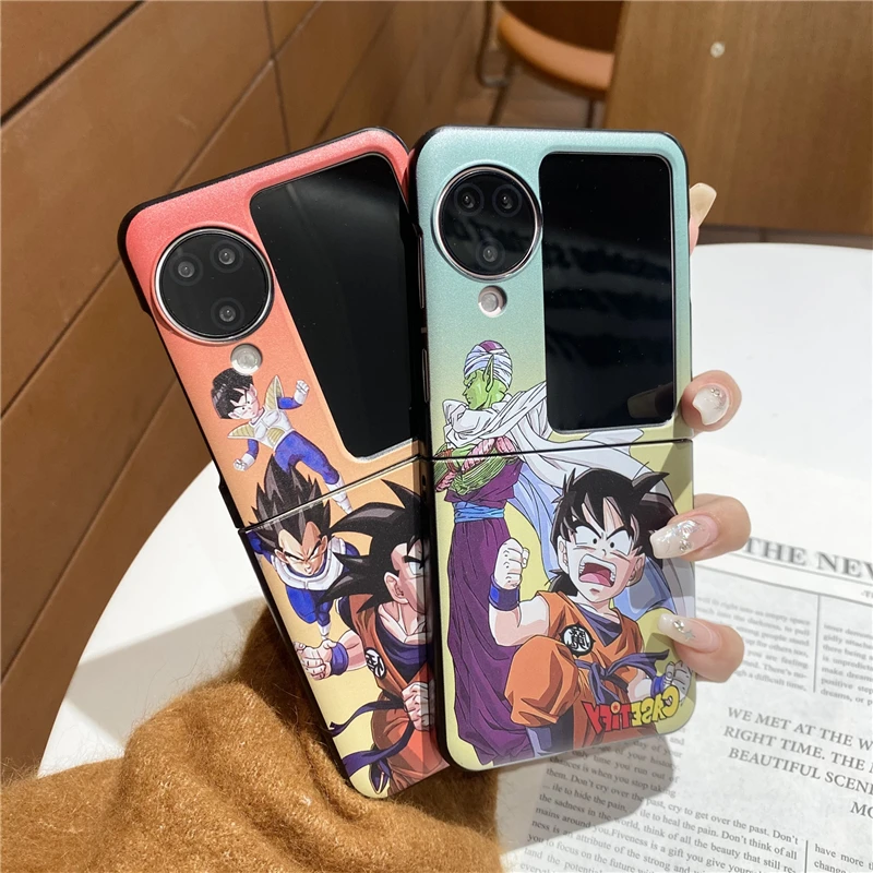 Anime Dragon Ball Piccolo Goku One Piece Nika Luffy Zoro 40s Style For Oppo Find N2 Flip N3 Flip Cover Phone Case Toy Gift