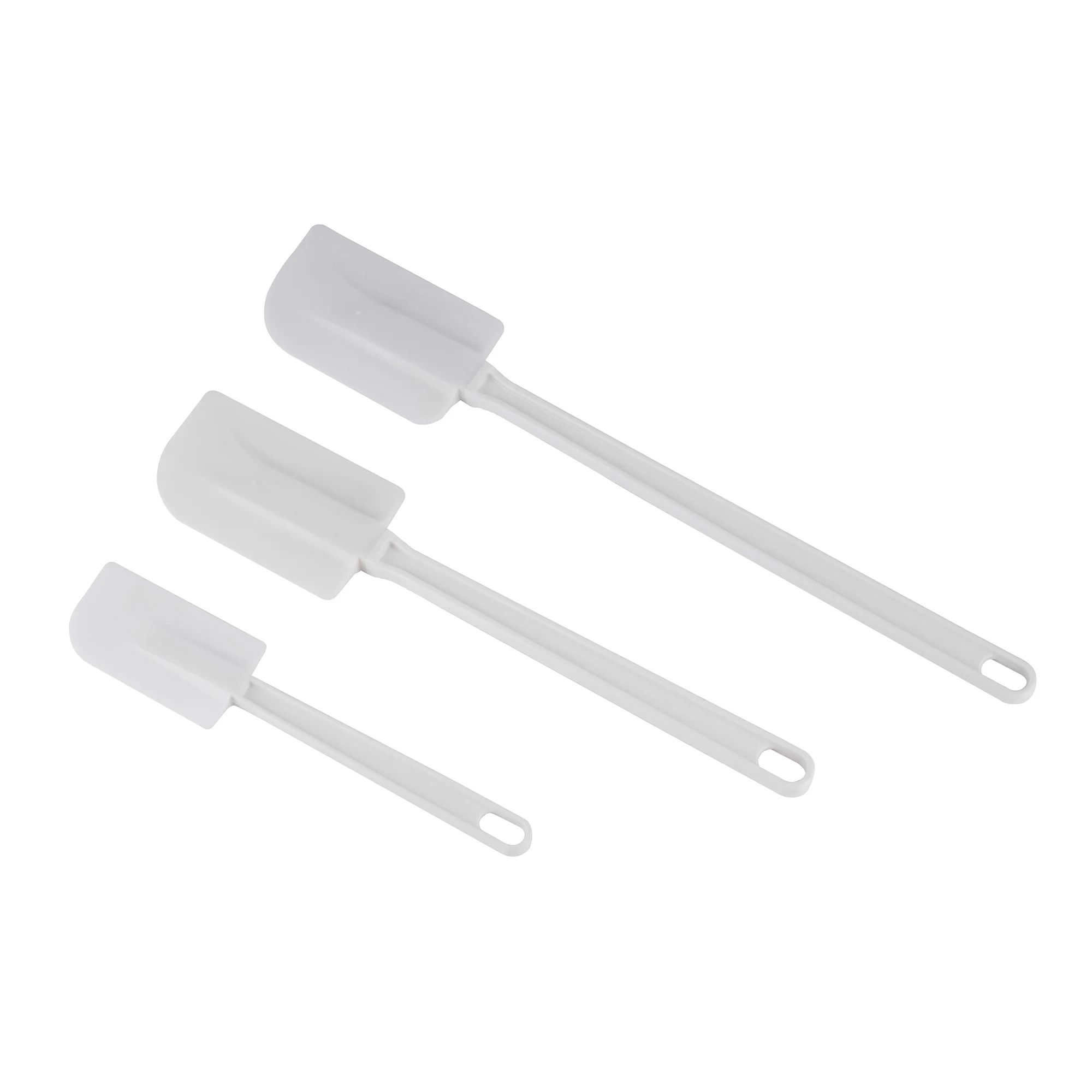 Premium 14 White TPR Rubber Scraper Eco Friendly Kitchenware Baking Cake Dishwasher Safety Spoon