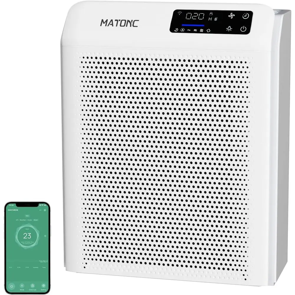 

Smart Wi-Fi Controlled HEPA Air Purifier for Large Rooms up to 3500 sq ft, with AQI Display, Ultra-Quiet Sleep Mode, Auto Mode,