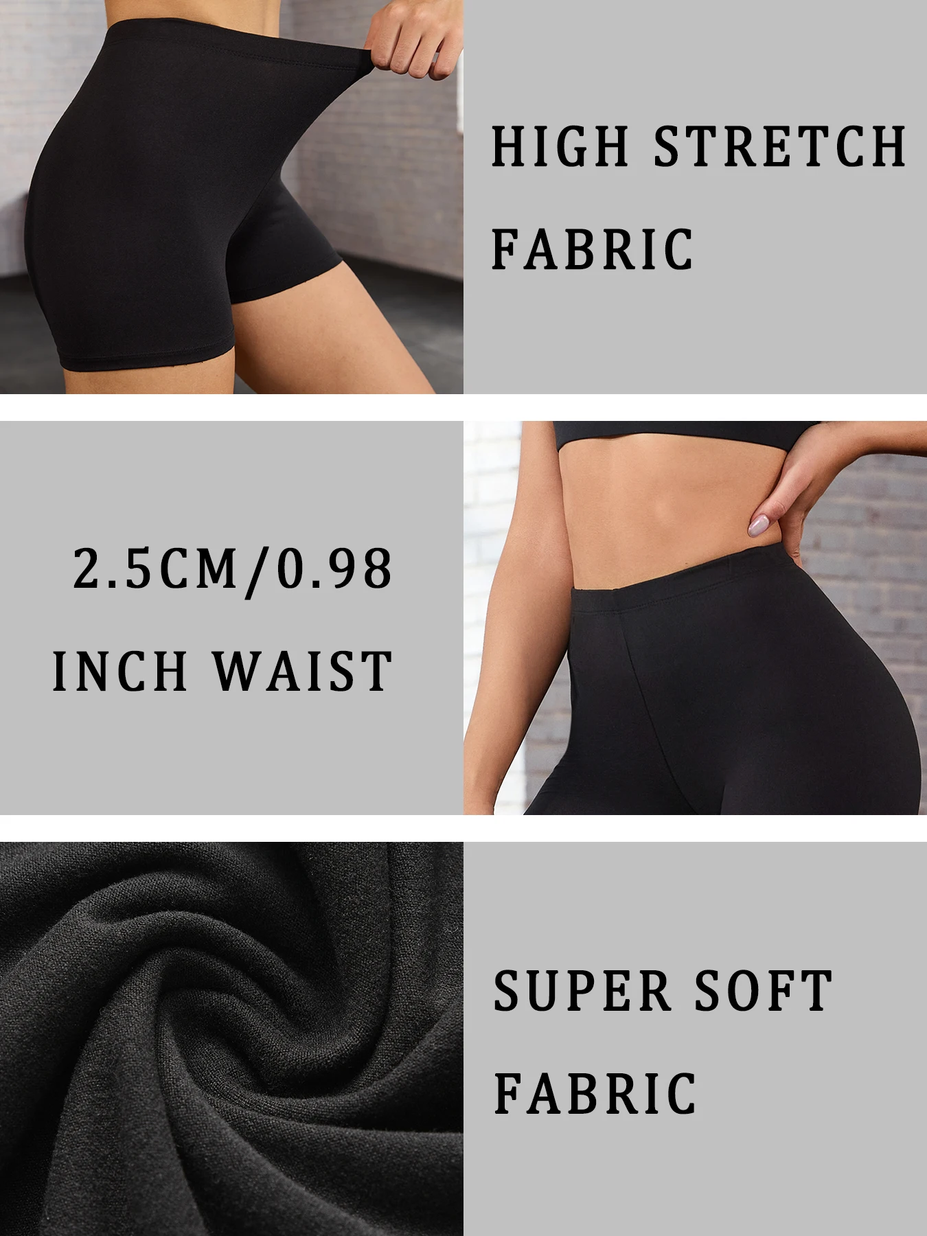 5 قطع من شورتات راكبي الدراجات النارية للنساء فائقة النعومة ولا شفافة من خلال التمارين الرياضية واليوجا والجري وركوب الدراجات واللياقة البدنية ملابس رياضية نسائية #4