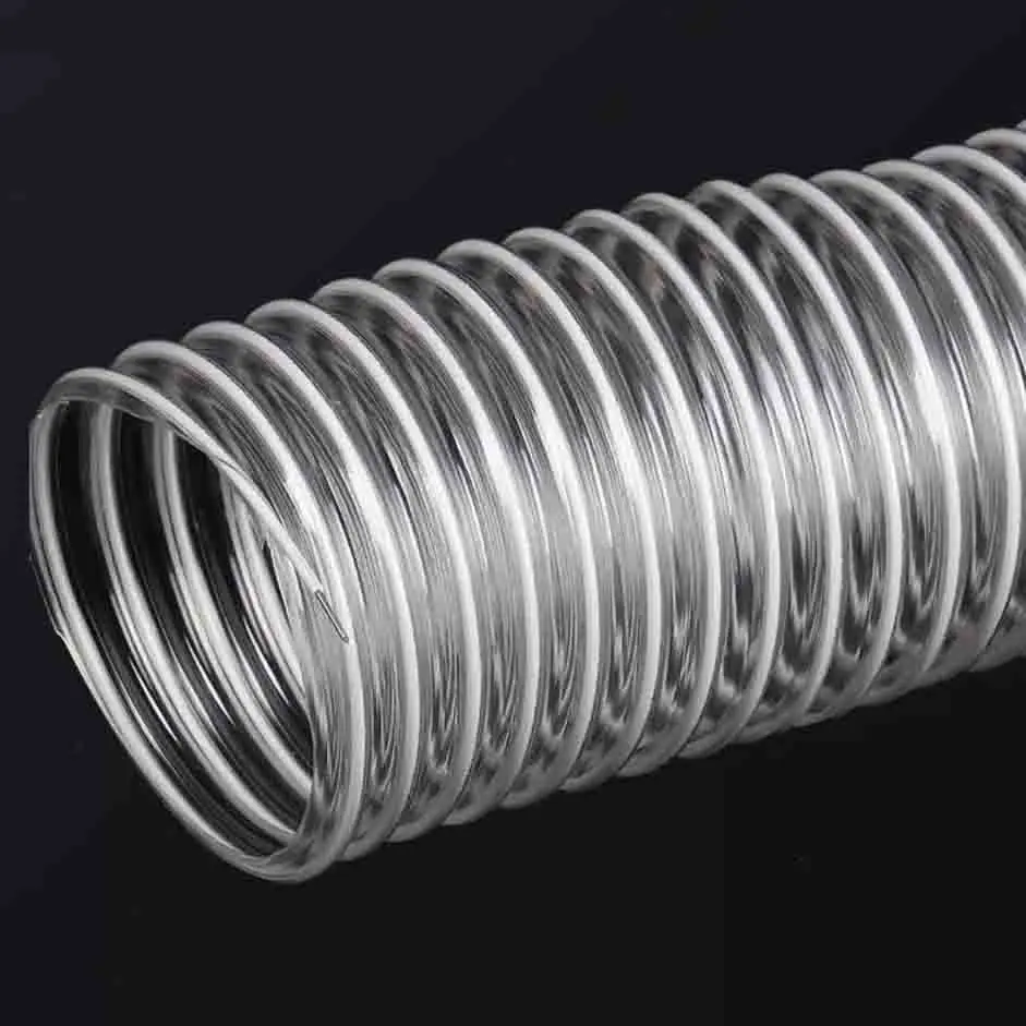 1 Meter Inner Diameter 30-100mm Transparent PVC Plastic Steel Wire Hoses Dust Removal Suction Pipe
