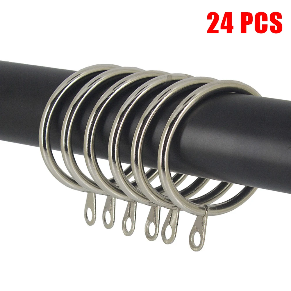 Anneaux de Rideau de Douche en Acier Inoxydable, Clips Métalliques, 24 Pièces, Nouvelle Collection