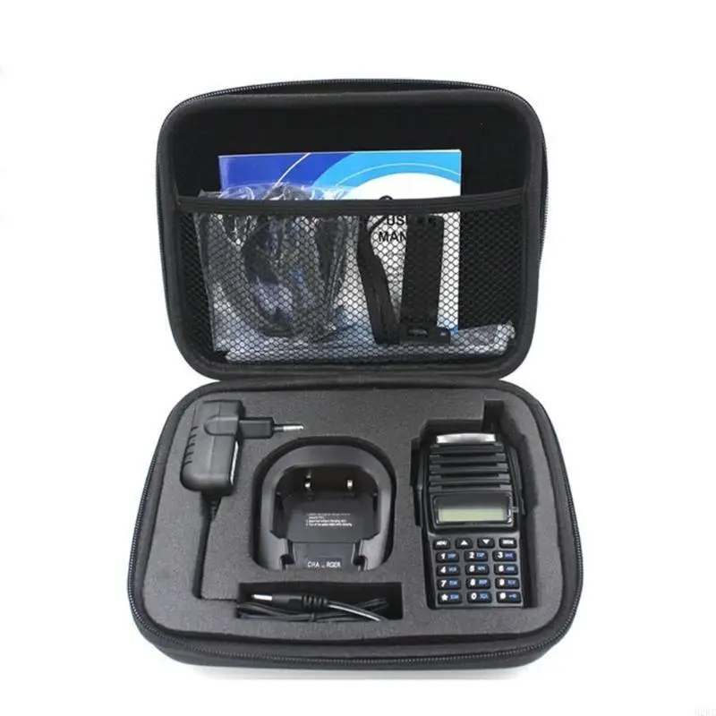 

M2EC Protective Storage Box Easy to Carry Solution Storage Box Spacious Bag Essential Carrying Bag for Two Way Radio for UV82